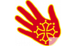 Main Occitane - 17x17cm - Sticker/autocollant