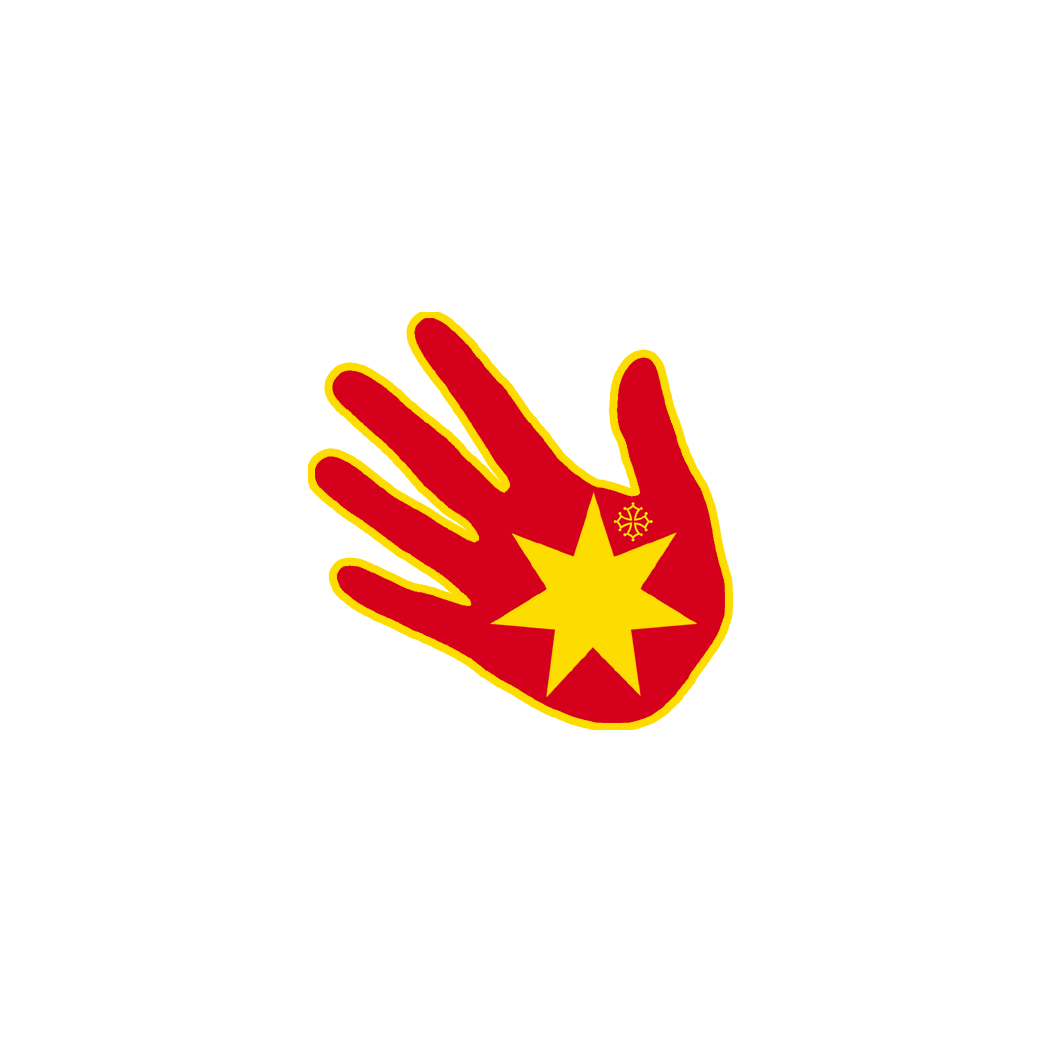 Main Pays d'oc - 17x17cm - Sticker/autocollant