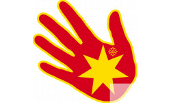 Main Pays d'oc - 17x17cm - Sticker/autocollant