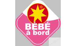 bébé à bord fille Occitane - 10cm - Sticker/autocollant