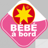 bébé à bord fille Occitane - 10cm - Sticker/autocollant