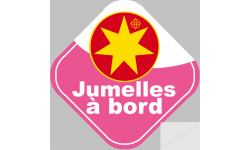 bébé à bord jumelles Occitanes - 10cm - Sticker/autocollant