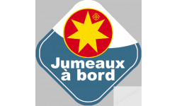 bébé à bord jumeaux Occitans - 10cm - Sticker/autocollant