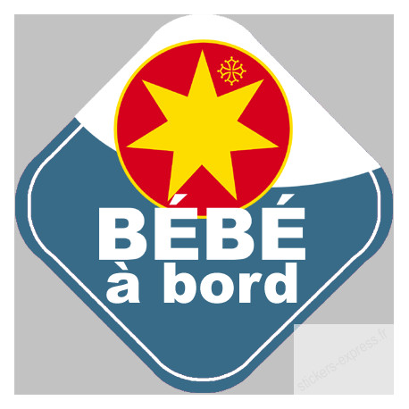 bébé à bord gars Occitan - 10cm - Sticker/autocollant