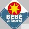 bébé à bord gars Occitan - 10cm - Sticker/autocollant