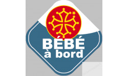 bébé à bord gars Occitan - 10cm - Sticker/autocollant