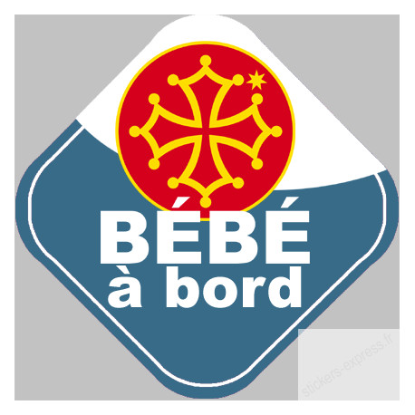 bébé à bord gars Occitan - 10cm - Sticker/autocollant