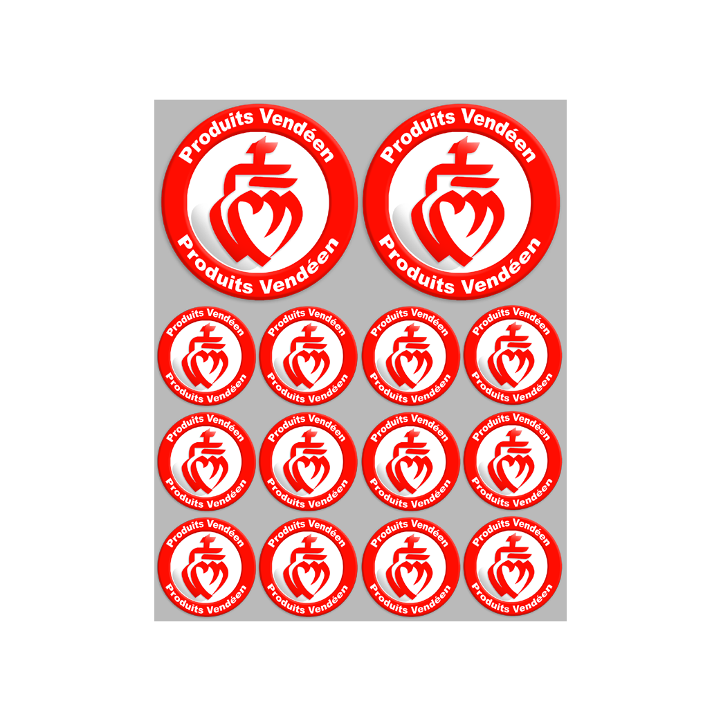 Produits Vendéen - 2fois 10cm - 12fois 5cm - Sticker/autocollant