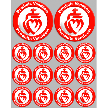 Produits Vendéen - 2fois 10cm - 12fois 5cm - Sticker/autocollant