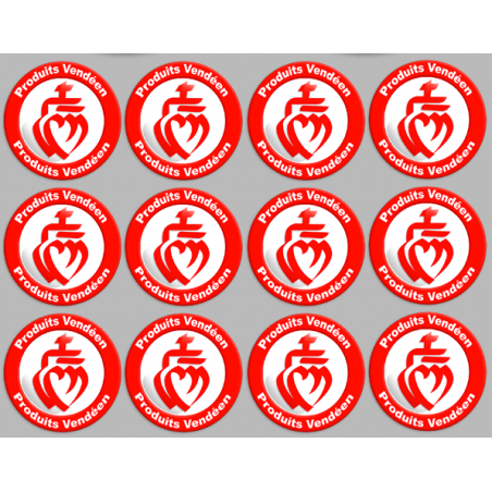 Produits Vendéen - 12fois 5cm - Sticker/autocollant