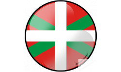 Stickers / autocollant drapeau basque effet 3d