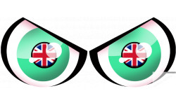 Paire d'yeux Anglais - 28x12cm - Sticker/autocollant