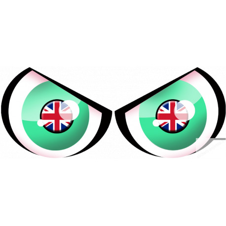 Paire d'yeux Anglais - 28x12cm - Sticker/autocollant