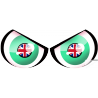Paire d'yeux Anglais - 28x12cm - Sticker/autocollant