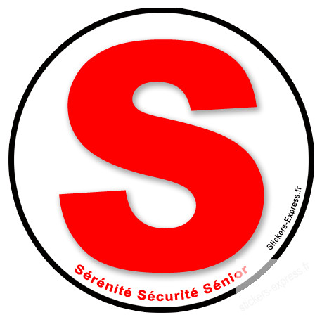 Sérénite sécurite sénior - 15cm - Sticker/autocollant