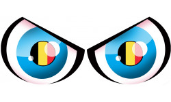 Paire d'yeux Belge - 29x12cm - Sticker/autocollant