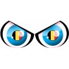 Paire d'yeux Belge - 29x12cm - Sticker/autocollant