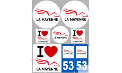 stickers / autocollant département de la Mayenne