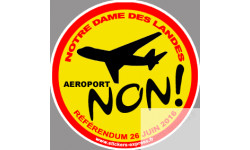 Non au référendum pour l'aéroport deNotre Dame des Landes - 10cm - Sticker/autocollant