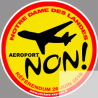 Non au référendum pour l'aéroport deNotre Dame des Landes - 10cm - Sticker/autocollant