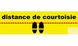 Sticker / Autocollant pour sol "distance de courtoisie"