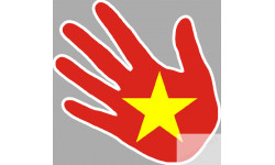 Autocollants : drapeau viet nam main