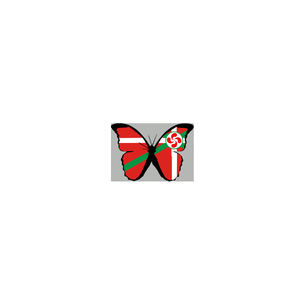 Effet papillon Basque - 15x10,5cm - Sticker/autocollant