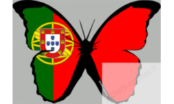 effet papillon Portugais - 15x10.5cm - Sticker/autocollant