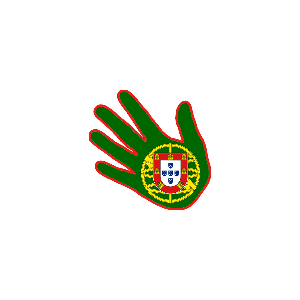 main Portugaise verte - 17x17cm - Sticker/autocollant