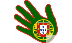 main Portugaise verte - 17x17cm - Sticker/autocollant