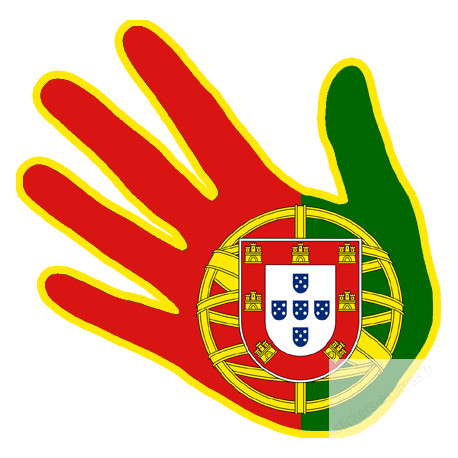 main Portugaise - 17x17cm - Sticker/autocollant