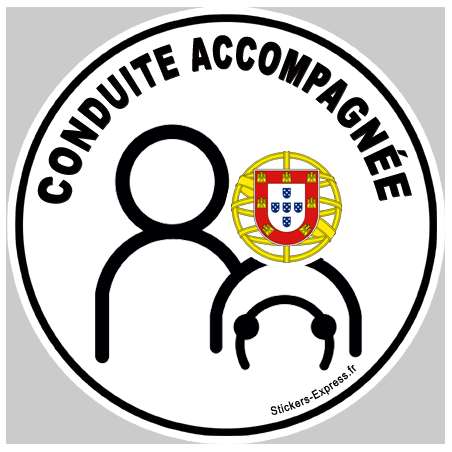 conduite accompagnée Portugal - Sticker/autocollant