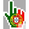 stickers /  autocollants curseur main Portugaise