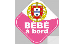 bébé à bord Portugaise - 10cm - Sticker/autocollant