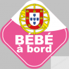 bébé à bord Portugaise - 10cm - Sticker/autocollant