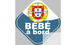 bébé à bord gars Portugais - 10cm - Sticker/autocollant