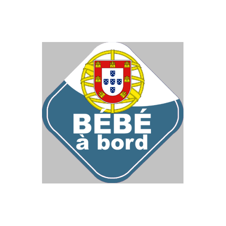 bébé à bord gars Portugais - 10cm - Sticker/autocollant