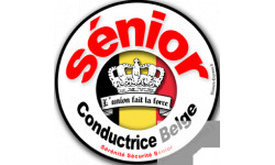 Conductrice Sénior Belge - 10x10cm - Sticker/autocollant