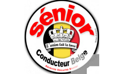 Conducteur Sénior Belge - 10x10cm - Sticker/autocollant