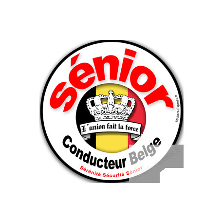 Conducteur Sénior Belge - 10x10cm - Sticker/autocollant