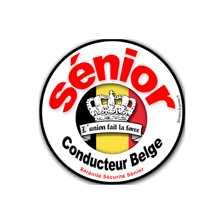 Conducteur Sénior Belge - 10x10cm - Sticker/autocollant