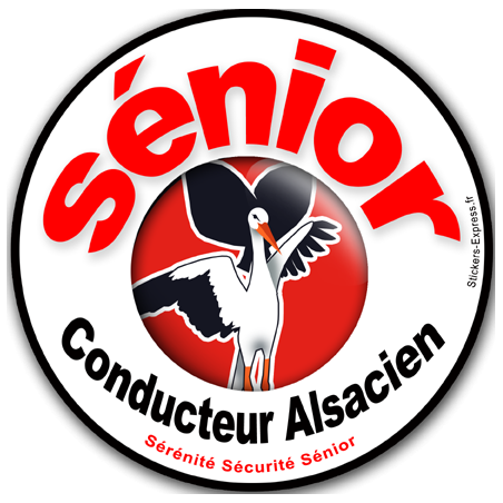 Conducteur Sénior Alsacien (15x15cm) - Sticker/autocollant