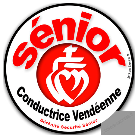 conductrice Sénior Vendéenne - 15cm - Sticker/autocollant