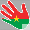 Autocollants : drapeau Burkina Faso main