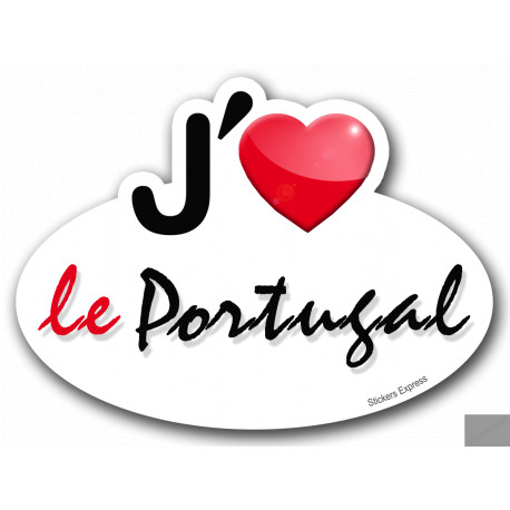 j'aime le Portugal - 15x11cm - Sticker/autocollant