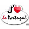 j'aime le Portugal - 15x11cm - Sticker/autocollant