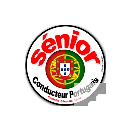 conducteur sénior Portugais - 10cm - Sticker/autocollant