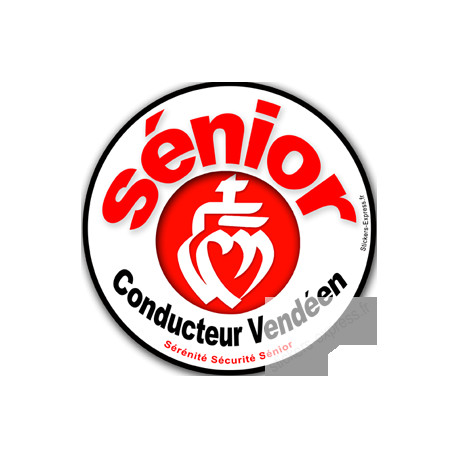 conducteur sénior Vendéen - 10cm - Sticker/autocollant