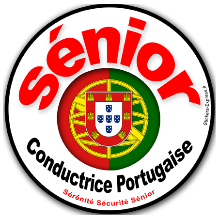 Autocollants :conductrice Sénior Portugaise