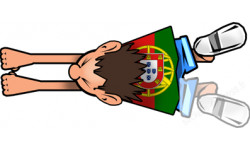 attrape voiture Portugais - 28x12cm - Sticker/autocollant